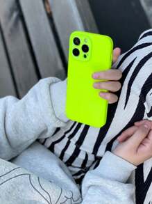Compatible With IPhone 16 Plain Silicone Phone Case Neon Phone Case