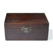 1pc Small Box Buckle Latch Lock Antique Hasp Lock For Wooden Box, Green/Bronze Colored Jewelry Box Hardware - Bronze - View 2