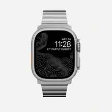 1入創意男士49毫米純鈦金屬銀色一體化寬錶帶,適用於apple Watch Ultra S9 Ultra 2,apple Watch S8/7/se - 銀色 - 查看 6