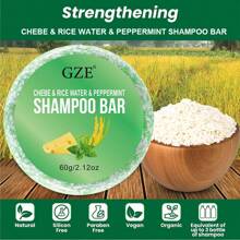 Gze Chebe & Rice Water & Peppermint洗髮皂條可增厚且強化頭髮-有助於保濕乾燥的卷曲及4c髮質,並可手工製作頭皮、眉毛、睫毛 - 薄荷綠 - 查看 4