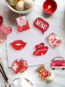 1pc Valentine's Day Red Elf Ornament, Colorful Printed Dwarf Shaped Indoor Warm Decorative Hanging Sign, Suitable For Valentine's Day, Wedding Holiday Decoration Accessories, Gift Box Decoration Hanging Pendant - Multicolor - View 3