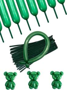 20 件深綠色乳膠氣球,diy 造型氣球,非常適合婚禮、生日、情人節、節日派對裝飾 - 墨綠色 - 查看 1