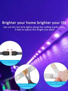 Luces de barra led rgb 5050 5v 5m - 10m 16 millones de colores luces de barra led rgb música cambio de color simultáneo casa de fiestas - 24 teclas (app) - Ver 8