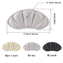 3對抗磨損和防滑的鞋跟墊和厚半碼鞋墊 - 黑色 - 查看 2