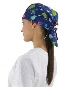 SOULMATE Printed Surgical Medical Cap For Women - 恐龍 - 查看 6