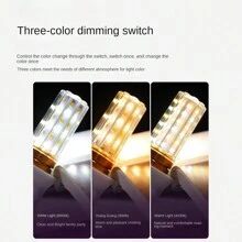 1入組16w Led玉米燈泡,適用於室內風扇吊燈,省電led燈泡,白光,暖光,中性光可選,相容e14/e27底座 - 三色調光 - 查看 2