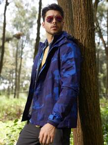 TECTOP Nam 3 trong 1 Cách nhiệt Camo Săn bắn Parka , Không thấm nước , Chống gió , Chống mài mòn , Có thể tháo rời , Lông cừu Tuyết Trượt tuyết Áo khoác Cho nam giới , 2 Miếng Quần áo tập thể hình Nam - Màu xanh lam - Xem 6
