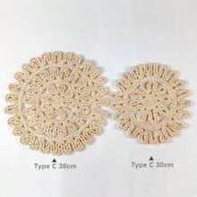 1 件米色圓形編織餐墊,大號波西米亞編織柳條充電板,小號天然編織藤條桌墊,空心玉米殼餐墊,天然纖維復古地毯墊,波西米亞編織餐墊/桌旗,手工耐熱防滑編織餐墊,鄉村風格春季餐墊,風信子編織柳條餐墊,吸管餐墊,天然餐墊,30 厘米至38 厘米,適合派對、假期、感恩節、聖誕節、廚房桌墊、晚餐、婚禮裝飾、農舍餐桌裝飾、廚房桌子、桌面、地毯和餐墊, 伴侶 - 米色-直徑30cm - 查看 10