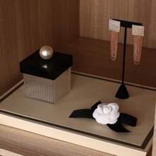 創意壓克力珍珠球收納盒,條紋透明牙線飾品裝飾展示架 - 彩色 - 查看 3