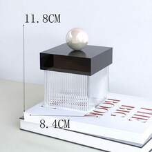 創意壓克力珍珠球收納盒,條紋透明牙線飾品裝飾展示架 - 彩色 - 查看 7