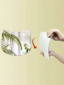 1pc Cat Shaped Mirror Decoration Wall Sticker, 2mm Thick Acrylic Material Mirror Decal, Suitable For Bedroom, Living Room, Bathroom, KitchenToilet Sticker,Stickers,Wall Decal,Vinly Decal For Home Decorations,Spring Decoration Items Refesh Your Home,Rama Decoration Stickers