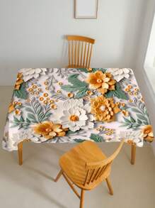 1 件 3d 花卉圖案印花桌布 - 非單色 - 查看 4