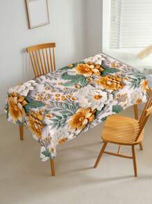 1 件 3d 花卉圖案印花桌布 - 非單色 - 查看 1