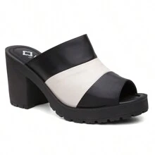 Women Heeled Sandals - Đen và trắng - Xem 4