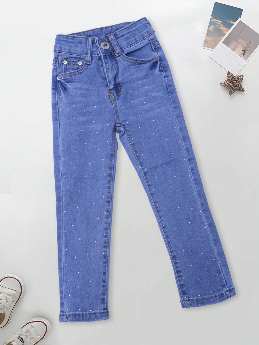 Skinny Jeans Niña con Brillos