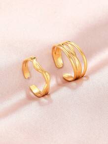 Aomogo Anillos De Acero Inoxidable, Joyería Apilable De Declaración Sin Manchas Para Mujeres En Cumpleaños, Navidad Y Promesa De Declaración