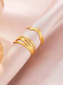 Aomogo Anillos De Acero Inoxidable, Joyería Apilable De Declaración Sin Manchas Para Mujeres En Cumpleaños, Navidad Y Promesa De Declaración