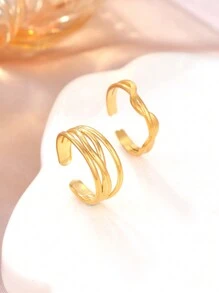 Aomogo Anillos De Acero Inoxidable, Joyería Apilable De Declaración Sin Manchas Para Mujeres En Cumpleaños, Navidad Y Promesa De Declaración