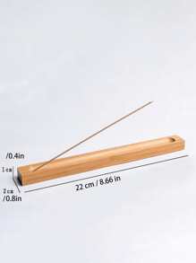 1pc Creative Incense Holder Bamboo Incense Board Incense Burner Gifts Birthday Graduation - Khaki - View 4
