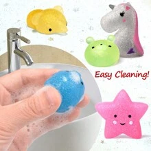 5/10pcs Kawaii Animal Shaped Mochi Squishy Toys, Stress Relief Squishy Squeeze Toy, Party/Birthday Gift - Multicolor - View 5