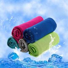 1pc Sport Cooling Towel, Chill Your Body While Exercising, Quick-Dry And Ice-Cold Towel For Outdoor Workout Activities - Rose Red - View 3