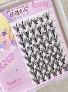 48 Clusters Soft And Natural Looking False Eyelashes With Three Crossed Fish Tails, Lightweight And Non-Irritating. Suitable For Daily Commuting And Cosplay. Each Cluster Is Clearly Separated For Root-By-Root Enlarged Effect. - Black - View 3