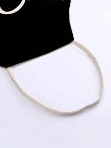 1件情人節主題愛心印花圍裙,適用於烹飪、烘焙、園藝 - 彩色 - 查看 3