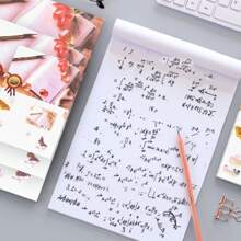 1入a4空白備忘錄,具有隨機封面設計的便利貼 - 白色 - 查看 6