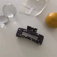 1 件女士黑色亚克力圆盘发夹，带扣，是送给街头风格女孩的完美礼物 - 彩色 - 查看 3