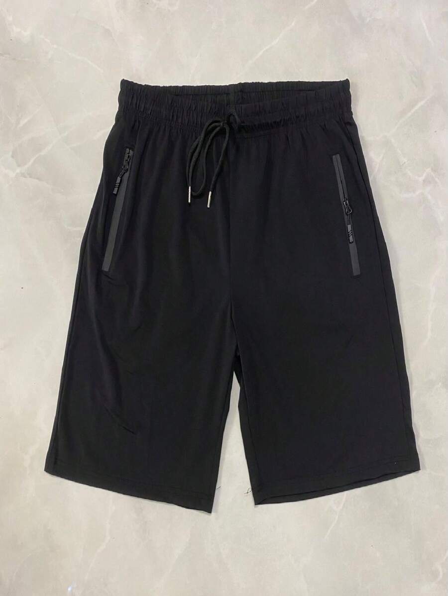 Men Plus Size Shorts - Black - View 1