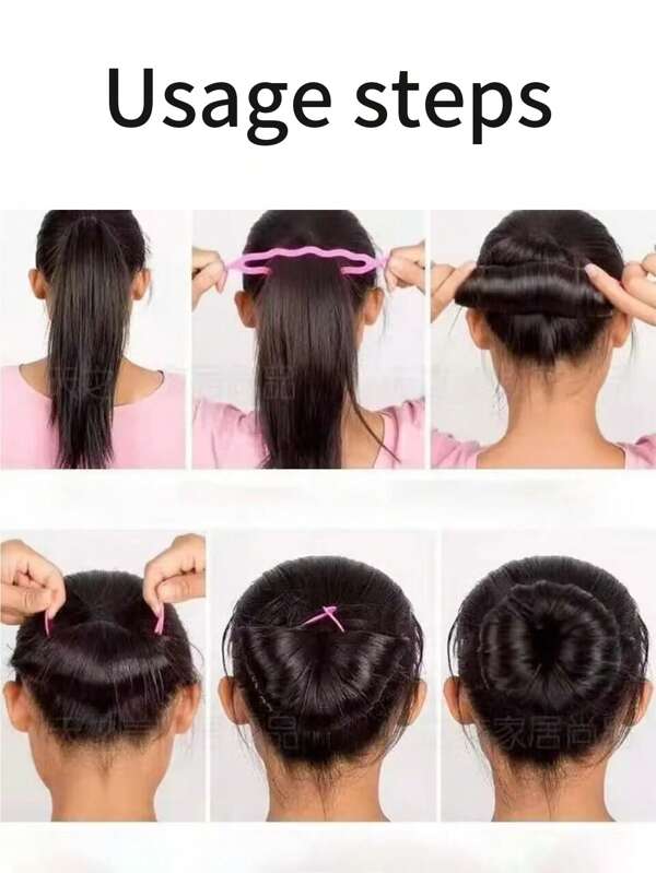 4pcs Hair Bun Maker Kit, Easy Hair Bun Tool With Hair Styling