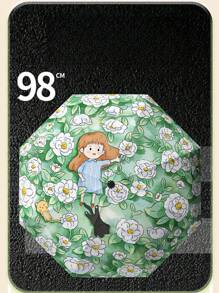 1入兒童摺疊傘,防紫外線遮陽3摺傘,ins風格便攜式戶外遮陽傘,適用於男孩和女孩,印有可愛卡通圖案 - 兒童傘 - 查看 7