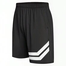 Shorts Deportivos Para Hombres, Baloncesto Y Carrera - Negro - Ver 1