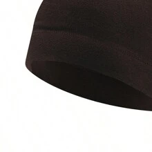 1pc/包 秋冬男女戶外抓絨帽子運動防寒防風保暖登山騎行滑雪跑帽 - 咖啡棕 - 查看 2