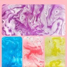 YZAK 1 件裝 3.52 盎司精油沐浴炸彈鹽礦物球沐浴禮品套裝適合男士和女士,旅行,保濕,清潔皮膚,方便,保濕 - 紫色 - 查看 3