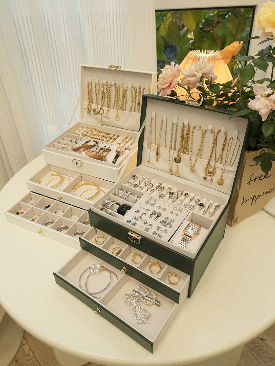 1pc Green Jewelry Box - Green - View 1