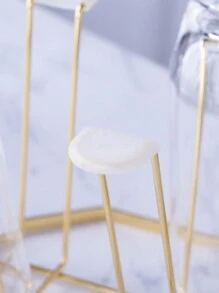 1pc Gold Color Metal Coffee Cup Holder, Countertop Drainage Display Rack, Space Saving Kitchen Glass Cup Storage Shelf - Gold - View 9