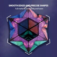 Từ tính Magic Cube Đồ chơi trí lực , 3D Trêu ghẹo não Logic Trò Chơi , Qủa tặng - Màu xanh lam - Xem 6