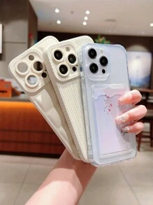 Apple 3pcs Solid Color Woven Featherdown Phone Case, Full Wrapped And Anti-Drop, Compatible With IPhone 15/15Pro/15Pro Max/15Plus/11/12/13/14/XS/XR/11Pro/11Pro Max/12Pro/12Pro Max/13Pro/13Pro Max/14Pro/14Pro Max/14Plus/7Plus/8Plus/8/SE2 Waterproof Shockproof Scratch Resistant