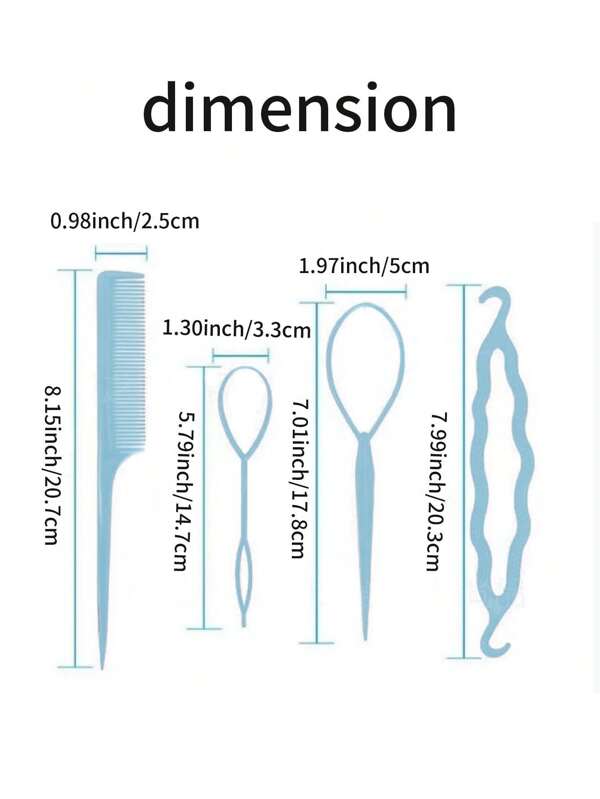 4pcs Hair Bun Maker Kit, Easy Hair Bun Tool With Hair Styling