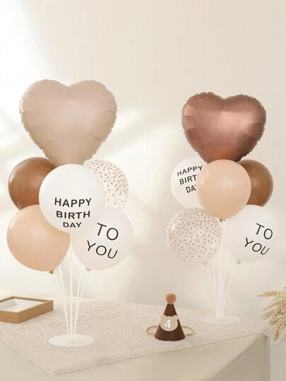 14pcs Vintage Air Balloon Party Decoration Set For Table And Room