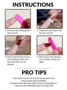 24pcs Short Square Nail Tips In Brown With Rhinestone And Glitter Design, With 1pc Jelly Gel And 1pc Nail File, Suitable For Women's Nail Decoration Art In Autumn And Winter - Multicolor - View 6