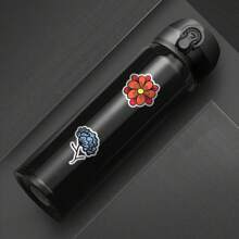 50入組漫畫樹葉和花卉個性化圖案可愛塗鴉防水貼紙 - 杏色 - 查看 3