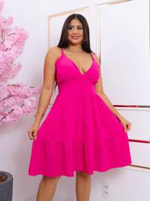 Women Dresses - Màu Hồng Tươi - Xem 5