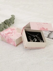 1 件精美粉紅玫瑰造型珠寶包裝盒,適用於戒指、項鍊、耳環和耳環存放 - 首飾盒 - 查看 10