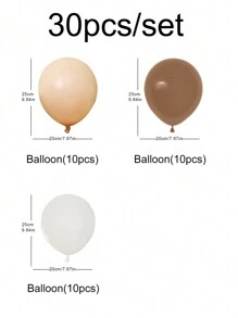 30入組復古風格乳膠氣球,適用於生日派對、婚禮、節日、商場裝飾和場景佈置 - 彩色 - 查看 2