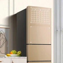 2入組冰箱專用磁性亞克力擦拭式月曆，15.7"X11.8"透明可重複使用磁性白板月曆，包括8支可擦拭記號筆、8種顏色和磁性粉筆板擦 - 白色 - 查看 3