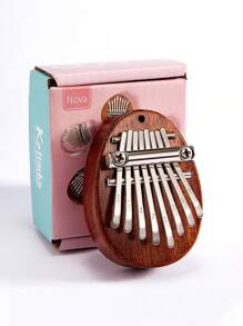 8 鍵迷你卡林巴精緻手指拇指鋼琴馬林巴音樂好配件吊墜禮物,聖誕節和萬聖節禮物,感恩節禮物 - 木頭貓咪 - 查看 3