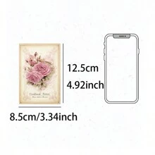 1本/32張復古風格拼貼紙,植物主題背景紙,diy裝飾拼貼材料,適用於個性化日誌寫作、文具用品,以及學校規劃和創意 - 水鴨藍 - 查看 9