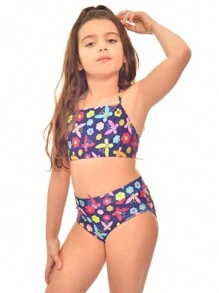 Young Girls Bikini Sets - Màu xanh bụi bặm - Xem 1